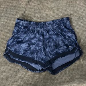 Athleta running short, blue tie-dye, size small